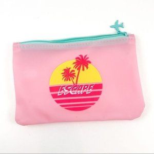 Ipsy Makeup Bag Escape Tropical Beach Theme Semi Transparent